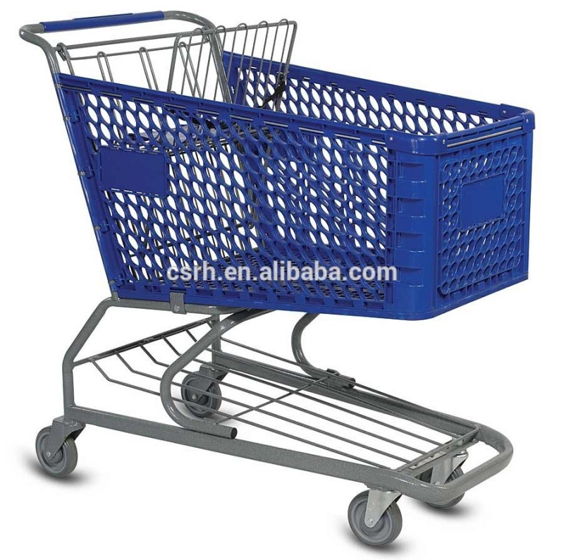 ショッピングカートrh-smp125リットル型鋼素材プラスチックの食料品のカート-ショッピングカート問屋・仕入れ・卸・卸売り