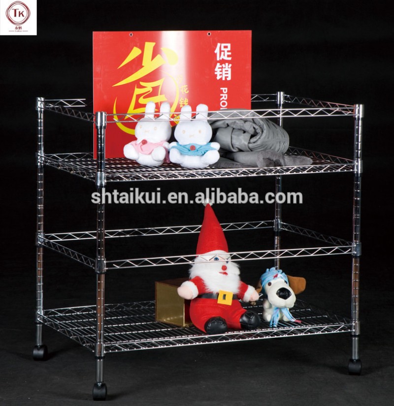 鋼線ディスプレイ棚付き クローム メッキ-問屋・仕入れ・卸・卸売り