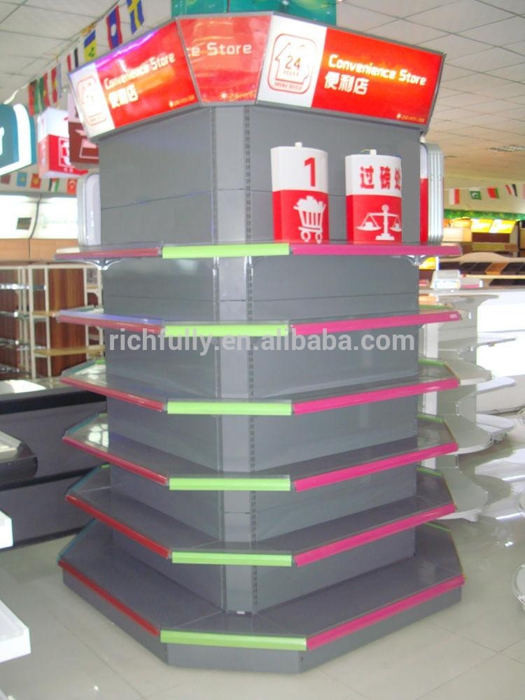 円筒フレームスーパーマーケット棚用建物ポスト-店舗用陳列棚問屋・仕入れ・卸・卸売り