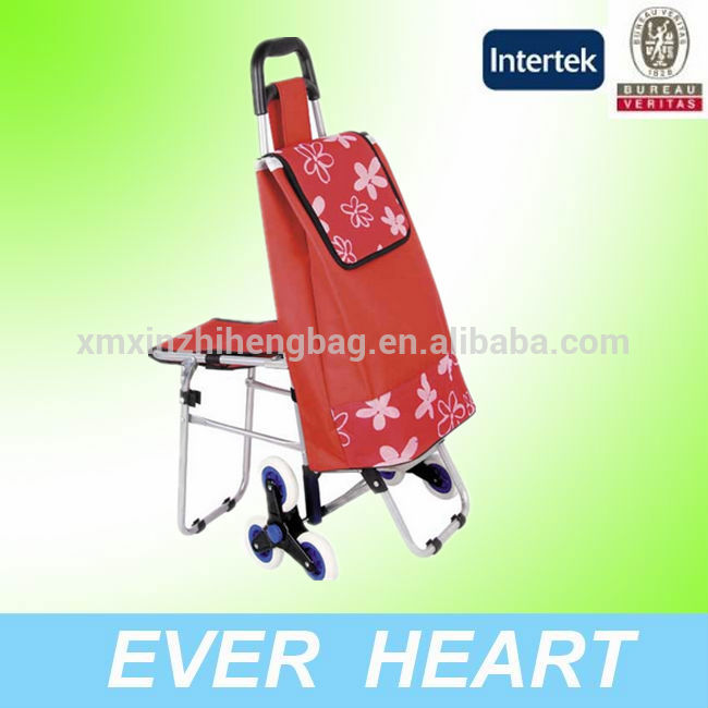 Durable cheap folding shopping trolley bag with seat from China supplier-ショッピングカート問屋・仕入れ・卸・卸売り