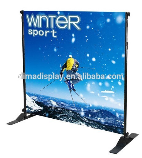 新しいホット2014年テレスコピック背景スタンド、 ステップ& リピート-その他展示会設備問屋・仕入れ・卸・卸売り