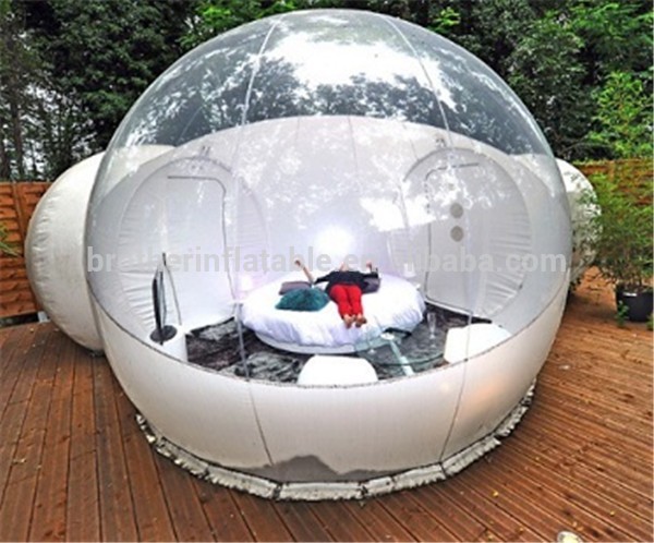 白のハーフハーフ透明ドーム価格販売のためのバブルのテント-展示会用テント問屋・仕入れ・卸・卸売り