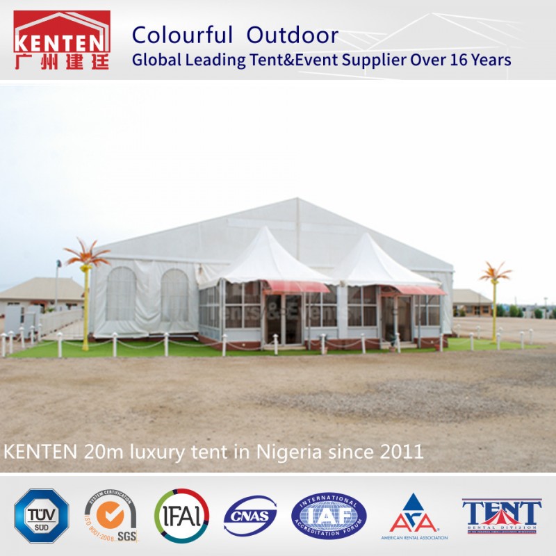 ラグジュアリー20mナイジェリアでマーキーテント-展示会用テント問屋・仕入れ・卸・卸売り