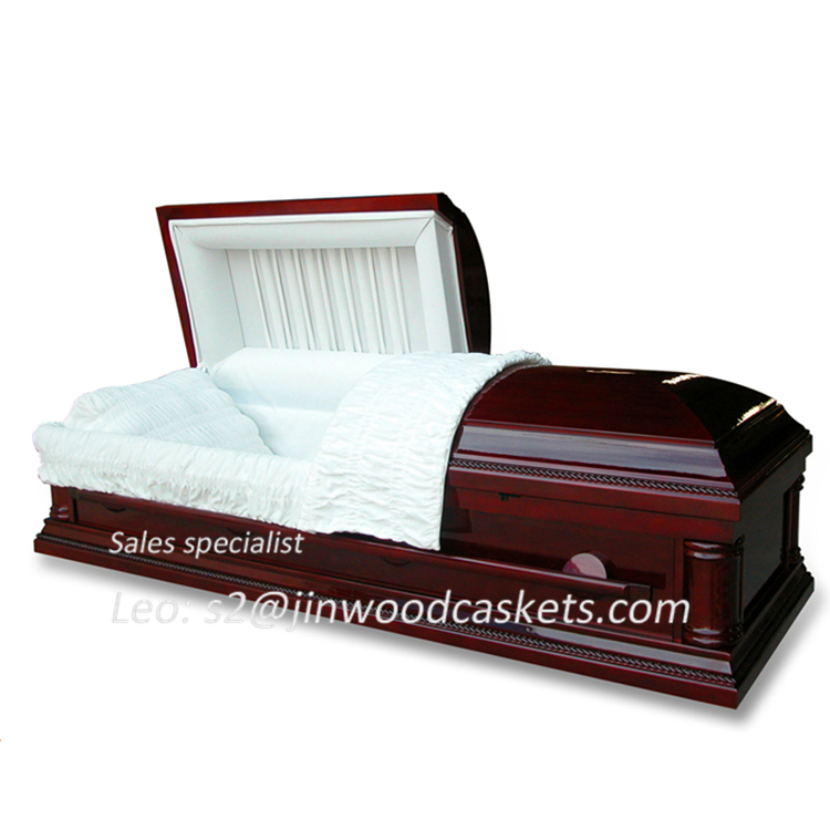 ソリッドポプラ桜色の木製の棺の棺メーカーによって提供する、 中国に適した棺の昇降装置-葬祭用品問屋・仕入れ・卸・卸売り