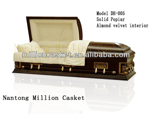 固体ポプラの木の棺メーカー中国-葬祭用品問屋・仕入れ・卸・卸売り