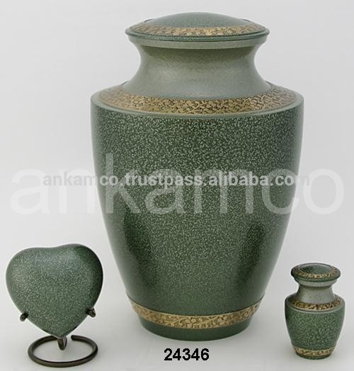 真鍮火葬骨壷形見緑の大理石-葬祭用品問屋・仕入れ・卸・卸売り