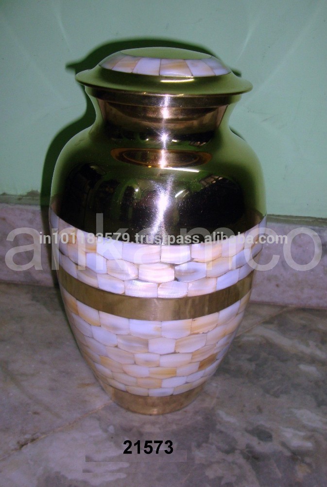 母のパール真鍮壷でミラーポリッシュ-葬祭用品問屋・仕入れ・卸・卸売り