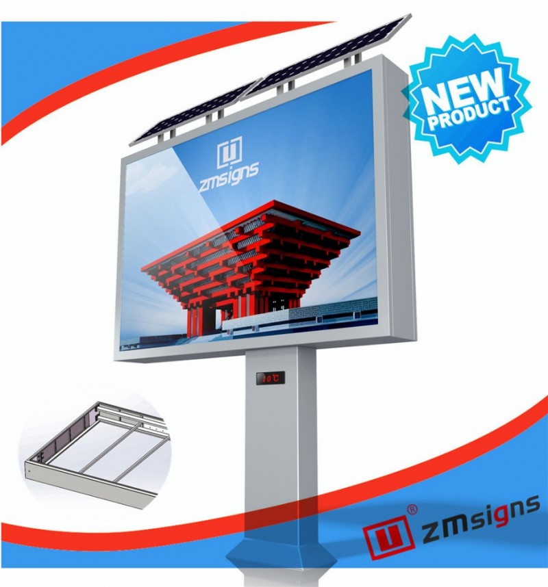 ZM-M004ソーラーパワー広告ディスプレイボード看板-ライトボックス問屋・仕入れ・卸・卸売り
