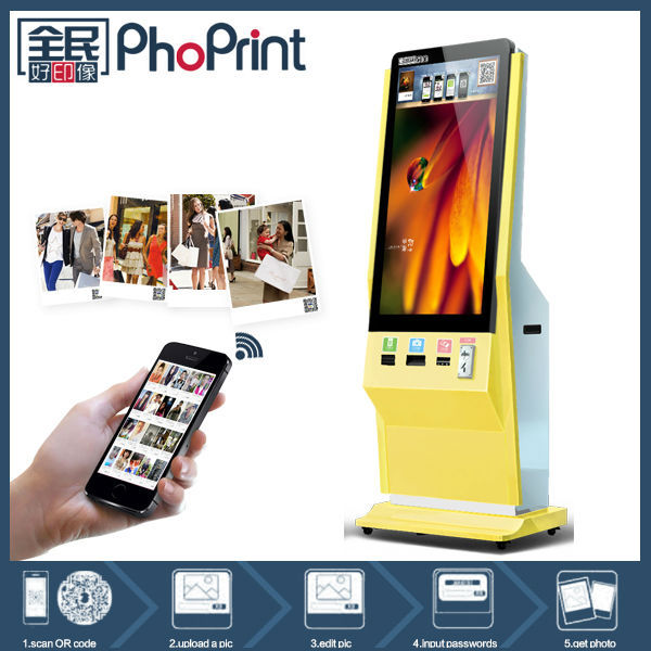Phoprint広告マシン42インチフロアスタンドネットワーク液晶デジタルサイネージビデオ広告表示insta-グラム印刷機-広告用ディスプレイ問屋・仕入れ・卸・卸売り