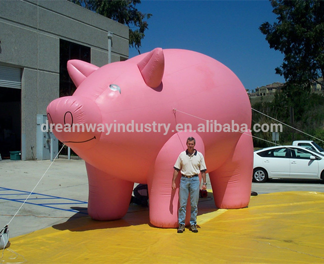 カスタム豚形大きなエアバルーン、インフレータブル豚でピンクカラー-広告用バルーン問屋・仕入れ・卸・卸売り