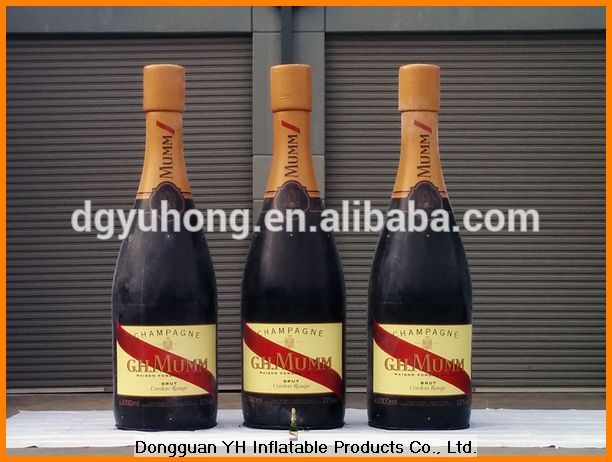 巨大なインフレータブルモデル3mシャンパンボトル昇進のための-広告用バルーン問屋・仕入れ・卸・卸売り