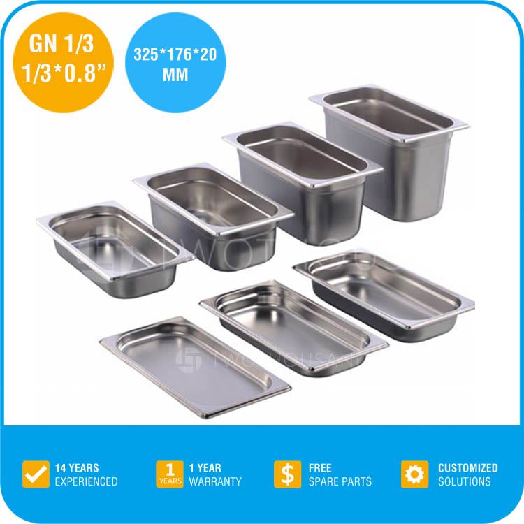 ステンレス鋼食品サービス提供トレイ付き蓋/ gn パン/厨房機器-トレー類問屋・仕入れ・卸・卸売り