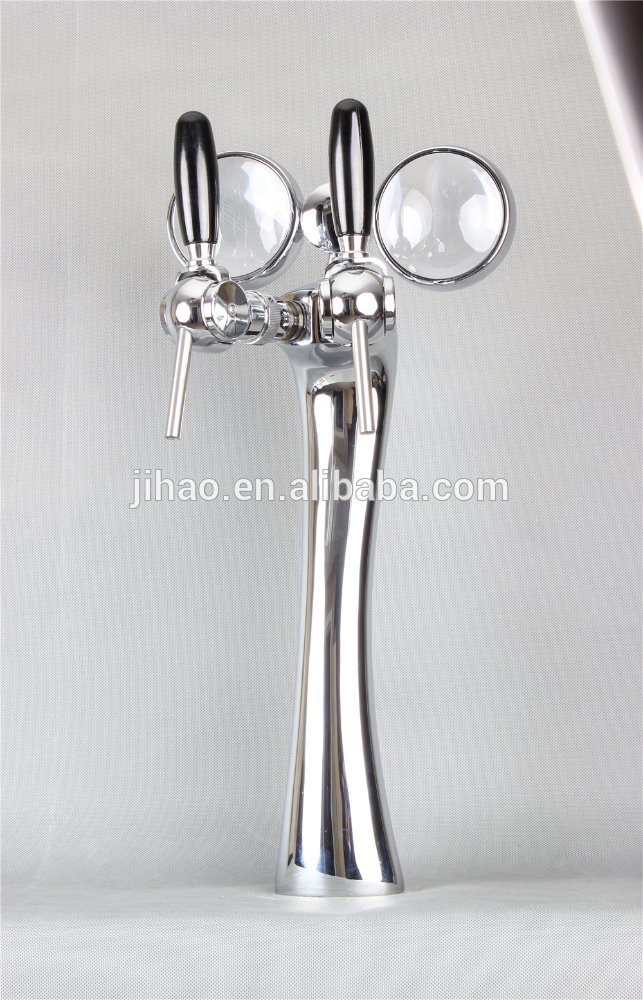 クロームメッキ真鍮花瓶型ビール列で2蛇口-ドリンクディスペンサー問屋・仕入れ・卸・卸売り