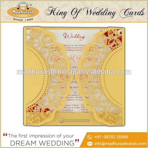 インドの結婚式の招待状|結婚式カード|レーザーカット招待2016-ブライダル用品問屋・仕入れ・卸・卸売り