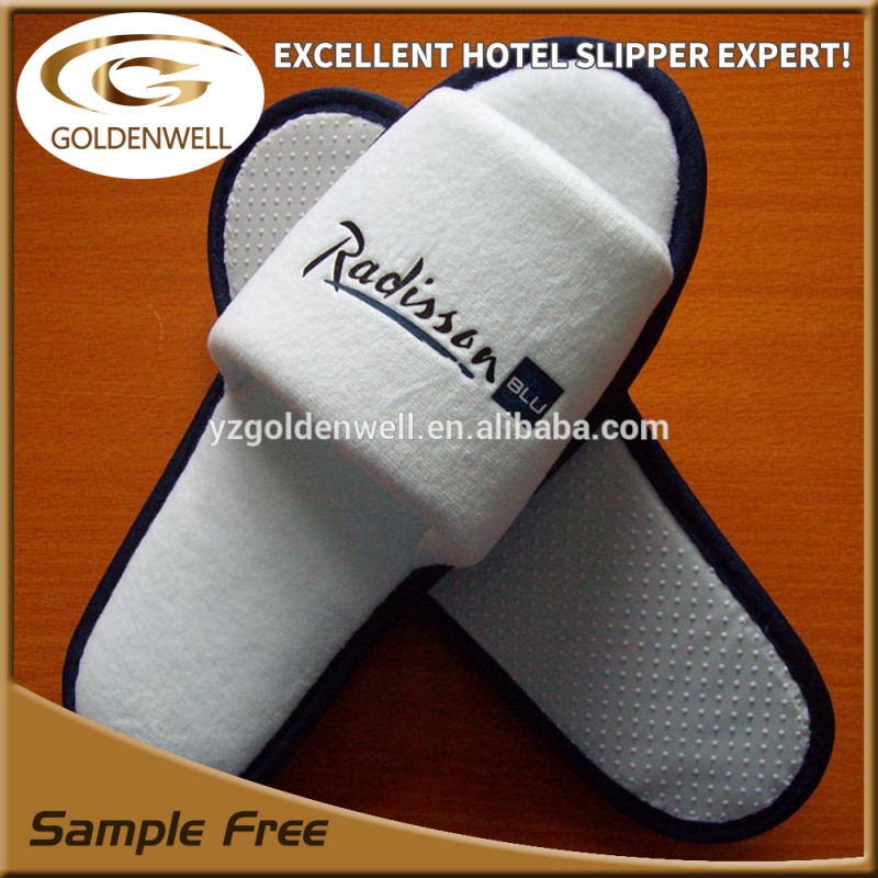 使い捨て綿100%ベロアベルベットホテルスリッパ用radisson &優れたホテルスリッパエキスパート工場&-ホテルアメニティー問屋・仕入れ・卸・卸売り