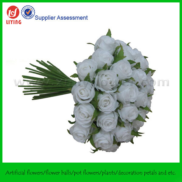 絹バラヘッド36装飾的な白いバラの花のセンターピースの目玉-ブライダル用品問屋・仕入れ・卸・卸売り