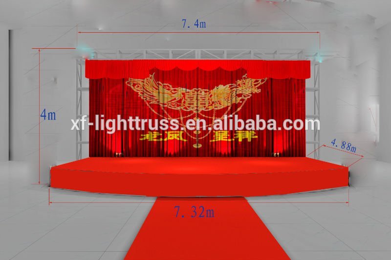 中国の中国の赤い結婚式のスタイルのステージステージ、 アルミ18ミリメートル合板結婚式用ステージ-その他サービス関連設備問屋・仕入れ・卸・卸売り