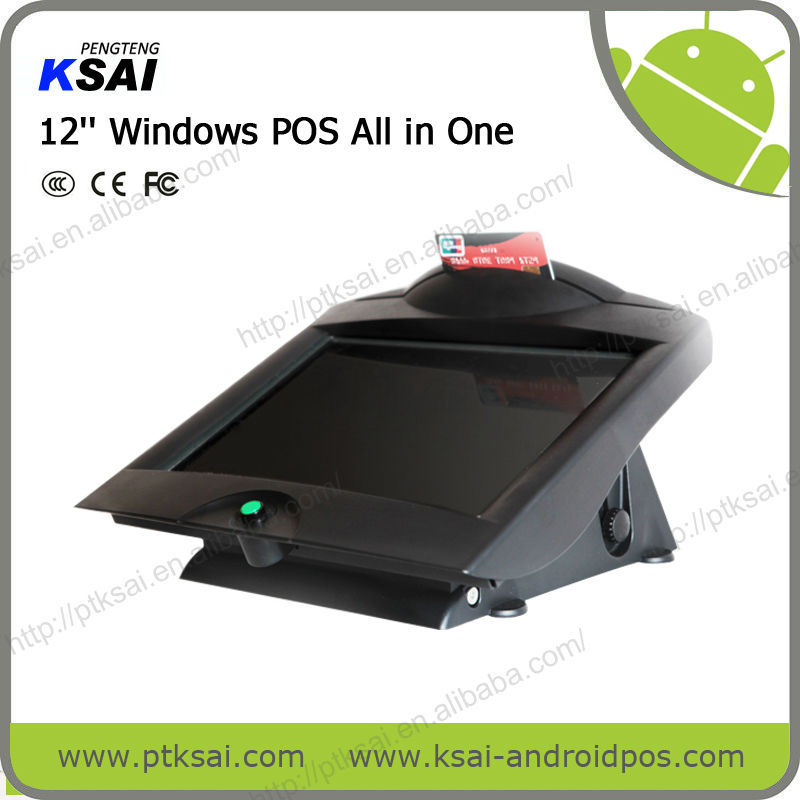 12" 窓posオールインワン、 タッチスクリーン、 水平型ptksaifm-POSシステム問屋・仕入れ・卸・卸売り