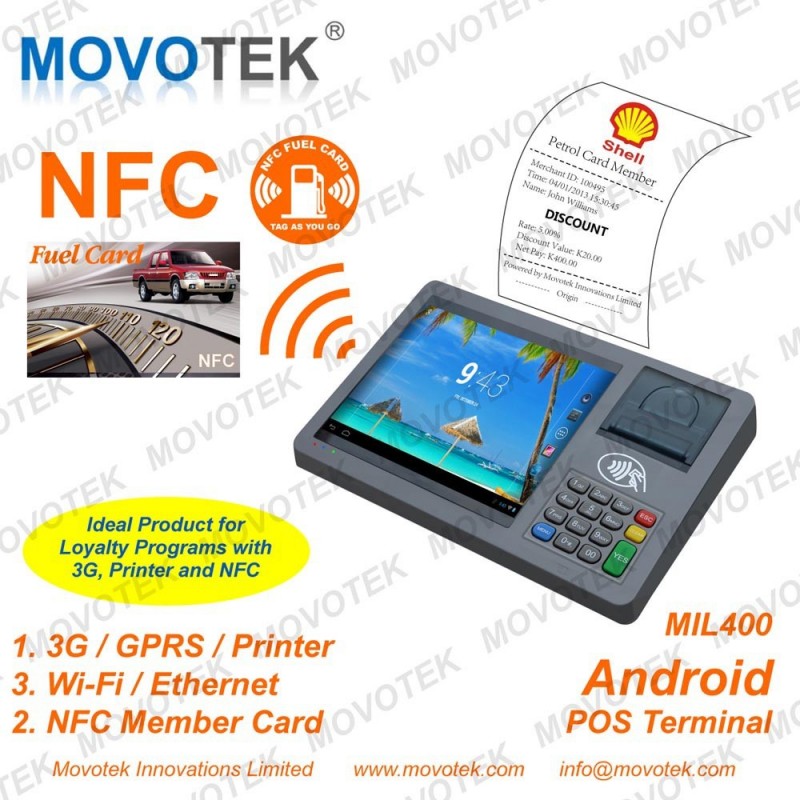 アンドロイドa3movotekプリンタとpos端末、 nfcリーダー、 wifiと3g-POSシステム問屋・仕入れ・卸・卸売り