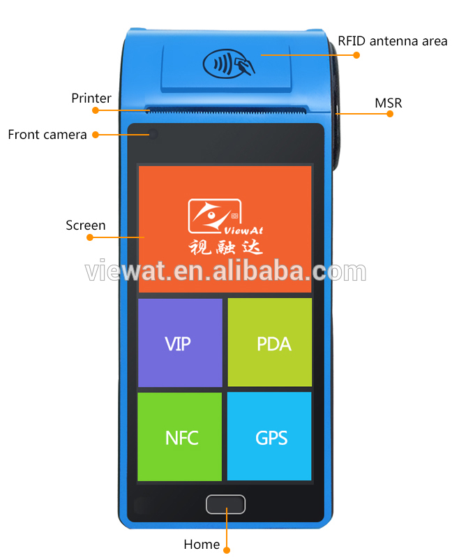 スマートアンドロイド6.0 pos端末、スリムボディ、バーコードスキャナ、3グラム、magnatic/icカード/ rfidリーダー-POSシステム問屋・仕入れ・卸・卸売り