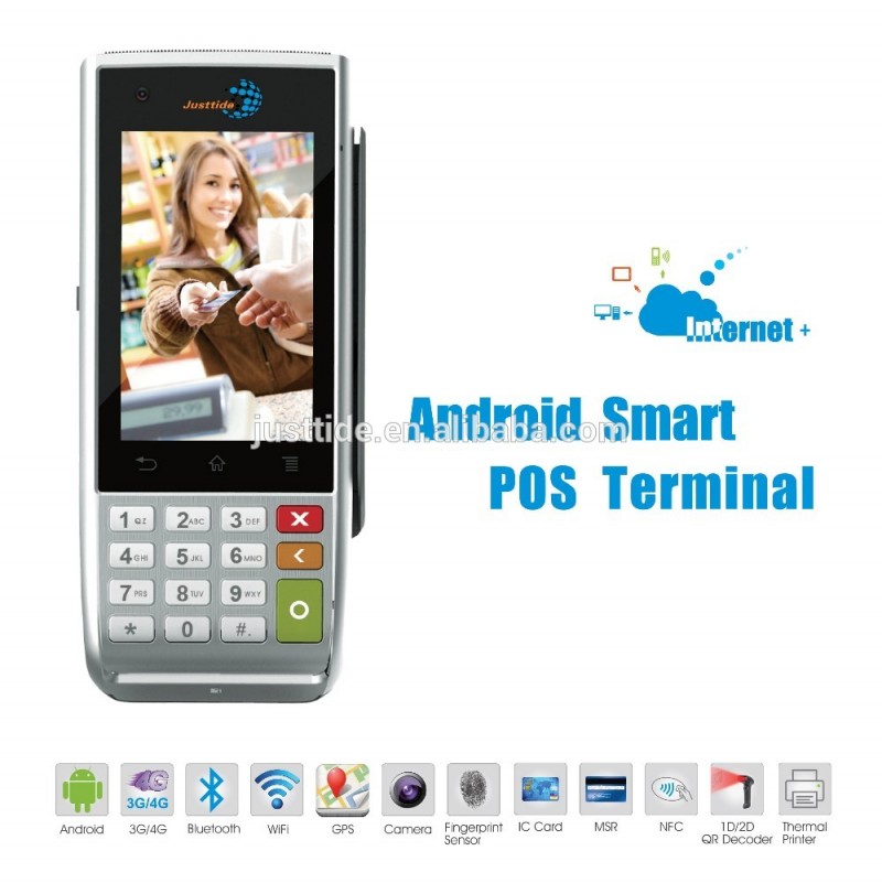 ポータブルスマートandroidのposシステムでバーコードスキャナ、タッチスクリーンposシステムでプリンタ、emvビザカードposシステム-POSシステム問屋・仕入れ・卸・卸売り