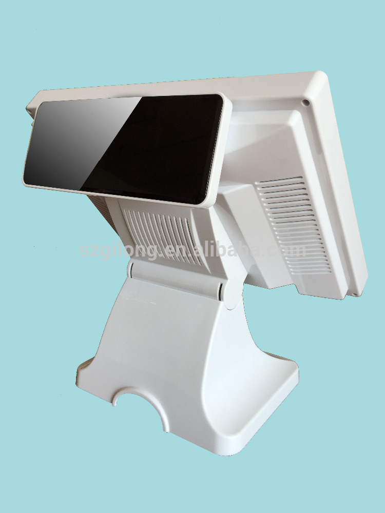 15 インチ容量性タッチスクリーン pos ターミナル オールインワン用レストラン; 15" 二つ の タッチスクリーン pos システム オールインワン用宝くじ-POSシステム問屋・仕入れ・卸・卸売り