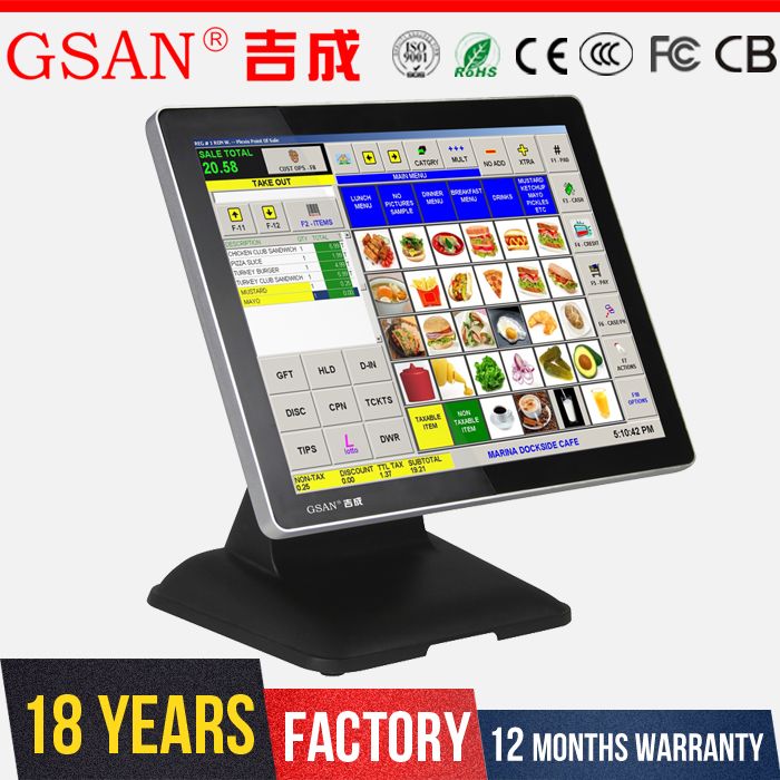 GS-A1 アルミ ボディ静か な 15 インチ の タッチスクリーン pos システム レジ-POSシステム問屋・仕入れ・卸・卸売り