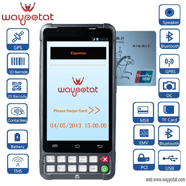 Waypotat4.3インチディスプレイのモバイルnfcvpos3392msr付きpos端末-POSシステム問屋・仕入れ・卸・卸売り