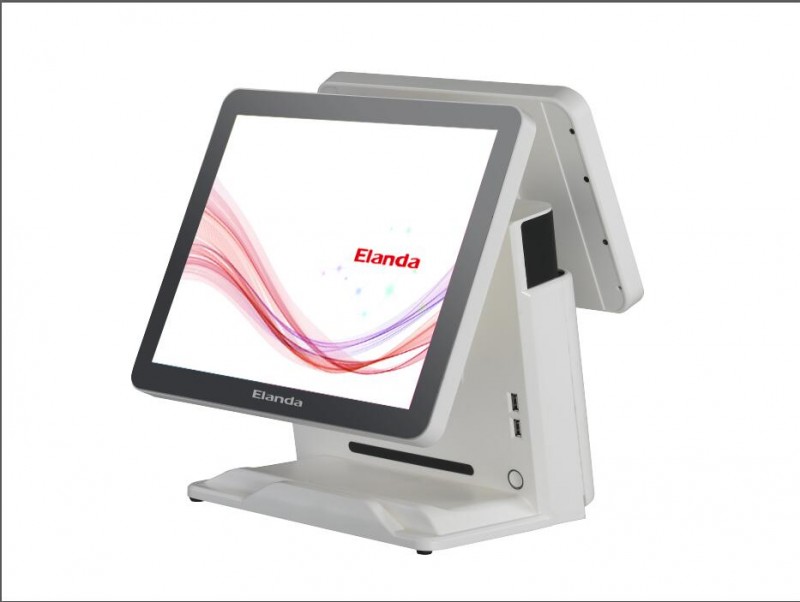15インチdaul画面レストランポイントの販売コンピュータ/小売店pos端末/チェーン店レジ係レジスタ用販売-POSシステム問屋・仕入れ・卸・卸売り