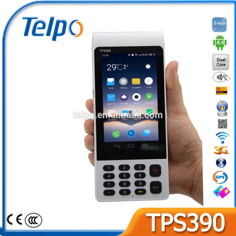 Telpo TPS390 サーマルプリンタ emv pos アンドロイド 4.4 1d/2d バーコード qr コード リーダー-問屋・仕入れ・卸・卸売り