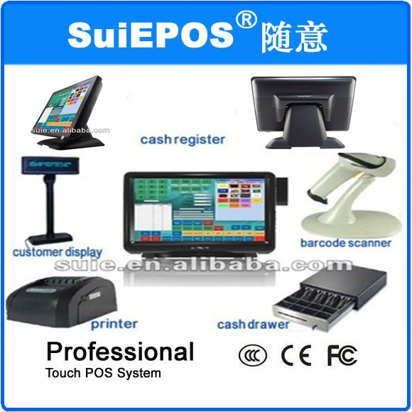 Suieダブルコア15 "タッチスクリーンposシステム用オールインワンpos端末-POSシステム問屋・仕入れ・卸・卸売り