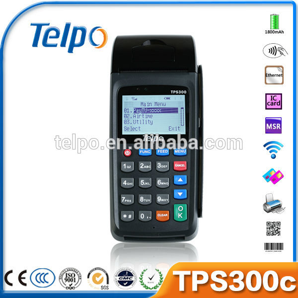 Telpo TPS300 モバイル放送時間/ トップ アップ/法案支払い/e-チケット/忠誠プログラム/宝くじ pos 端末システム-POSシステム問屋・仕入れ・卸・卸売り
