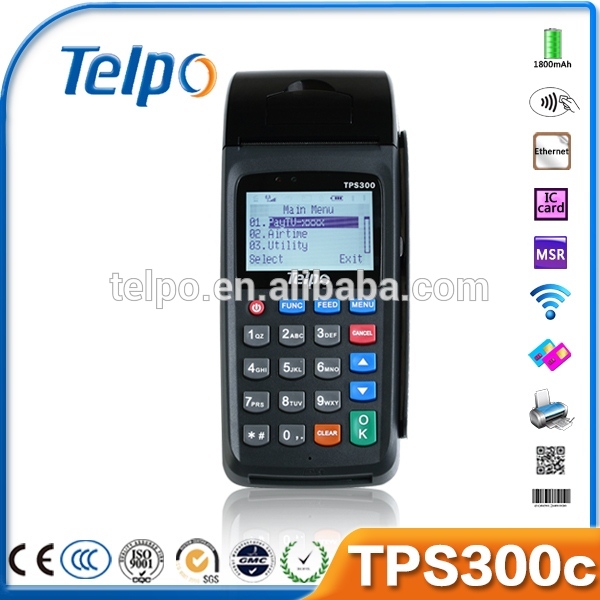 ポータブルpos端末telpo携帯posシステム小枝nfcカードスマートカードtps300c磁気カードリーダ-POSシステム問屋・仕入れ・卸・卸売り