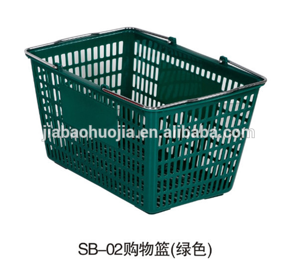 小売ショッピングバスケットワイヤー吊りバスケットスーパーマーケットバスケットjiebao sb-ショッピングバスケット問屋・仕入れ・卸・卸売り