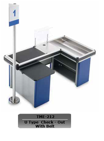 スーパーマーケット機器-金属casierカウンター-uタイプTME-212-その他店舗用設備問屋・仕入れ・卸・卸売り