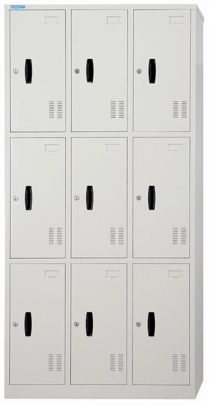 部屋のロッカー金属マントで9扉とロック-ロッカー問屋・仕入れ・卸・卸売り