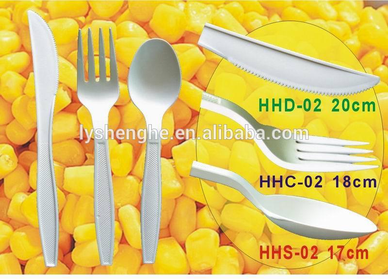 生分解性使い捨てコーンスターチフォーク、 ナイフ、 スプーン-その他食器類問屋・仕入れ・卸・卸売り