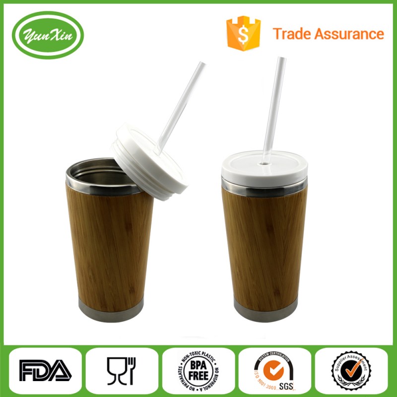 二重壁の ステンレス鋼竹熱旅行茶マグカップ で 100%天然竹-問屋・仕入れ・卸・卸売り
