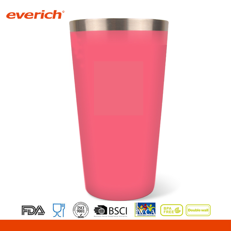 Everich 16オンスステンレス鋼単一壁パイントカップ粉体塗装-問屋・仕入れ・卸・卸売り
