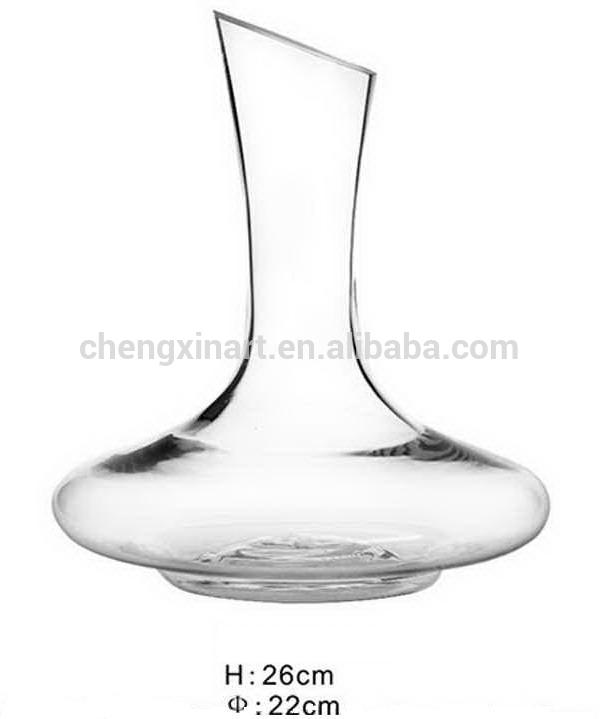 長い首透明なガラスのワインデカンタ-グラス問屋・仕入れ・卸・卸売り