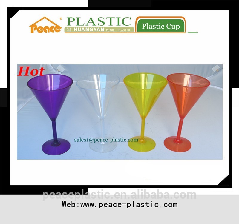 2014年熱い販売のプラスチック製のゴブレットワインカップ蓋のない-カップ、ソーサー問屋・仕入れ・卸・卸売り