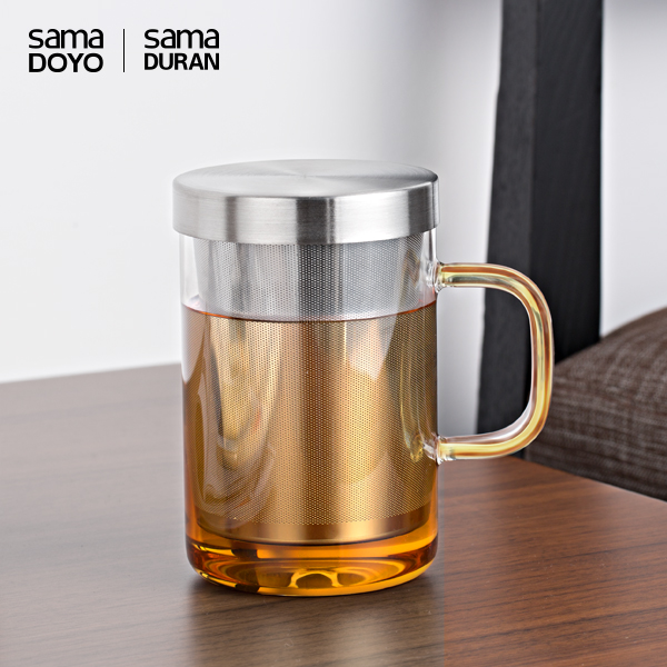 Samadoyo高品質耐熱ガラス茶カップ注入器発売中で広州-カップ、ソーサー問屋・仕入れ・卸・卸売り