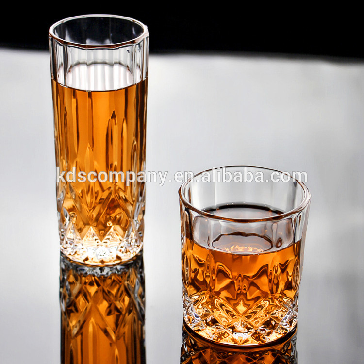 透明なクリアガラスの飲料タンブラーカップ-グラス問屋・仕入れ・卸・卸売り