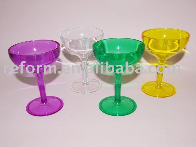 4" 透明/不透明な/メタリックカラープラスチック( gpps) ワイングラス/cup-グラス問屋・仕入れ・卸・卸売り