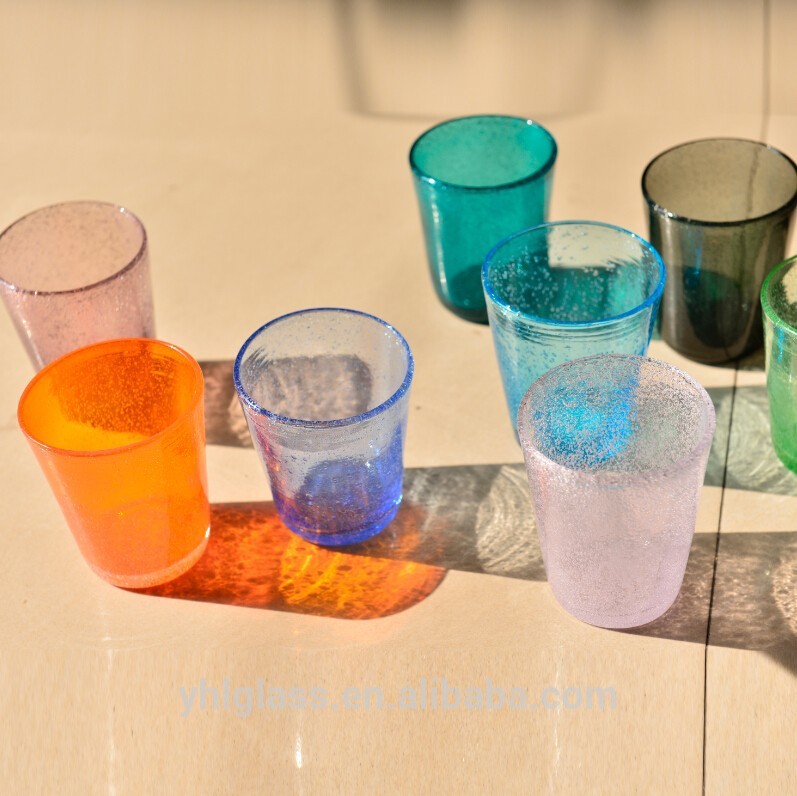 高品質全体色の泡ガラスコップ-グラス問屋・仕入れ・卸・卸売り