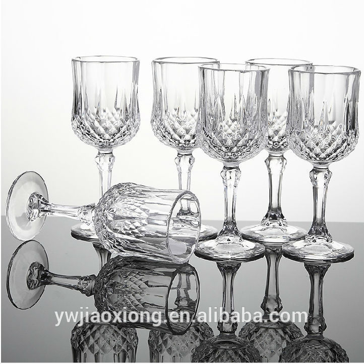 マシン作られたクリスタルクリアスタンド付きガラス製赤ワインカップ、 卸売シャンパンを飲むためにガラスのゴブレット-グラス問屋・仕入れ・卸・卸売り