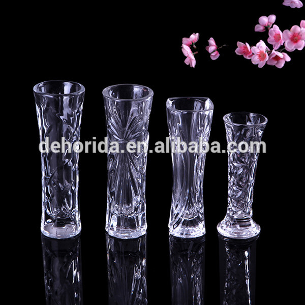 異なる ファンシー パターン と異なる サイズ透明ガラス花瓶-問屋・仕入れ・卸・卸売り