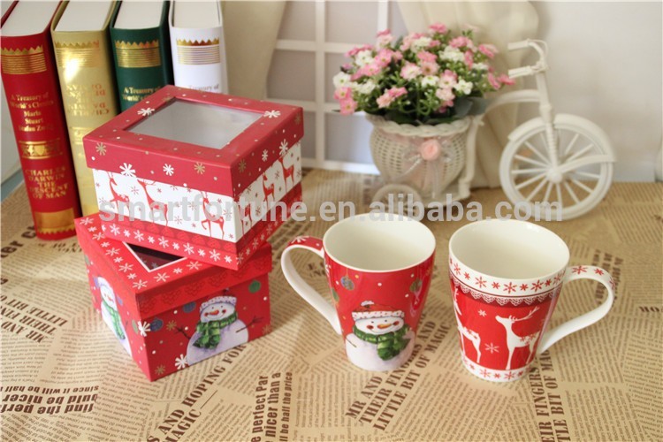 セラミックマグコーヒーカップギフトボックスクリスマスデザインと磁器のマグ-マグカップ問屋・仕入れ・卸・卸売り
