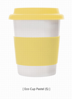 新しいデザイン東華白黄色パステル280ミリリットルエコカップサイズs-マグカップ問屋・仕入れ・卸・卸売り