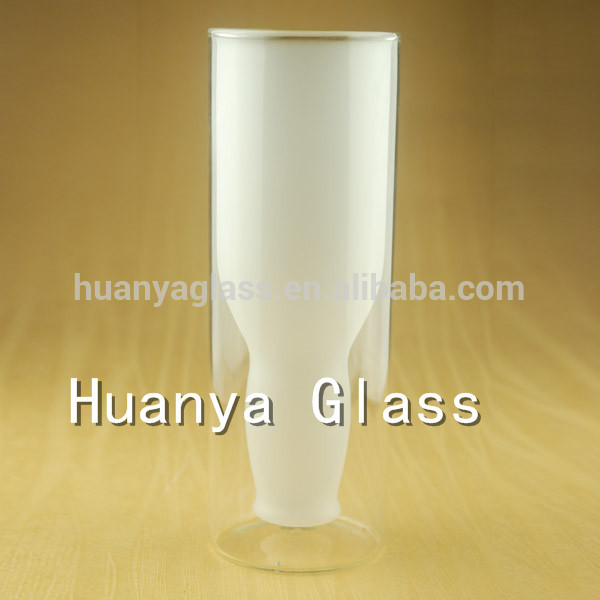 HY-0040ユニークなデザインダブルウォールグラスビールカップ-カップ、ソーサー問屋・仕入れ・卸・卸売り